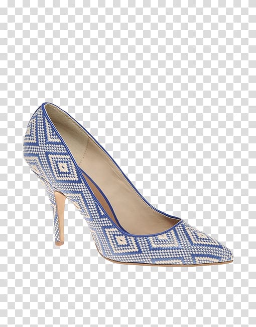 Blue Fashion High-heeled footwear Shoe, Blue square heels transparent background PNG clipart