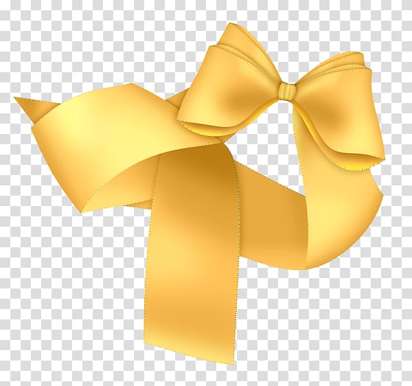 Ribbon Drawing , Yellow bow transparent background PNG clipart