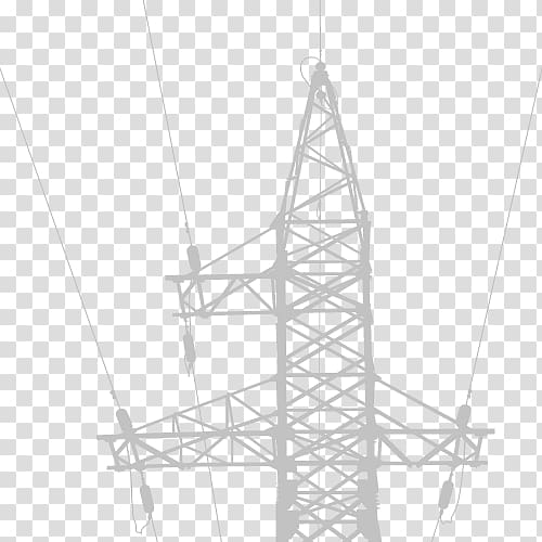 Transmission tower Electric potential difference Electrical Wires & Cable Overhead power line, high voltage transparent background PNG clipart
