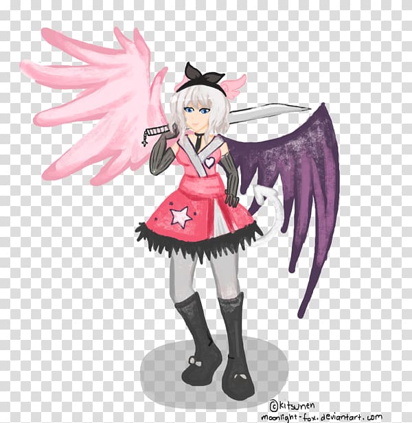 Fairy Mangaka Costume design Figurine, girl watching moonlight transparent background PNG clipart