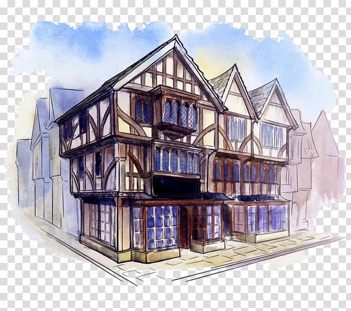 Elizabethan architecture Tudor architecture Architectural style Modern architecture, building transparent background PNG clipart