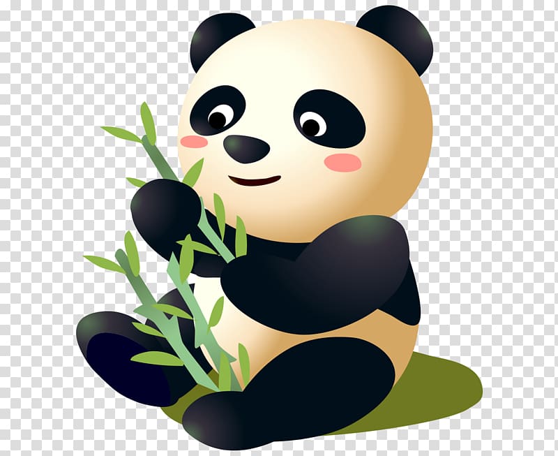Panda illustration, Giant panda Red panda Cartoon, cute cartoon color red panda bamboo transparent background PNG clipart