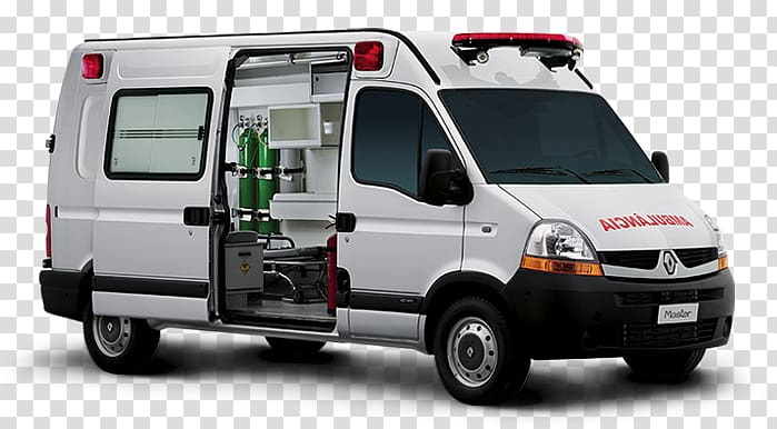 Intensive care unit Ambulance Vehicle Renault Master, car transparent background PNG clipart