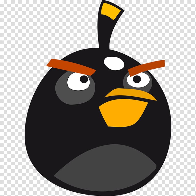 bird beak , Angry bird black, black Angry Bird illustration transparent background PNG clipart