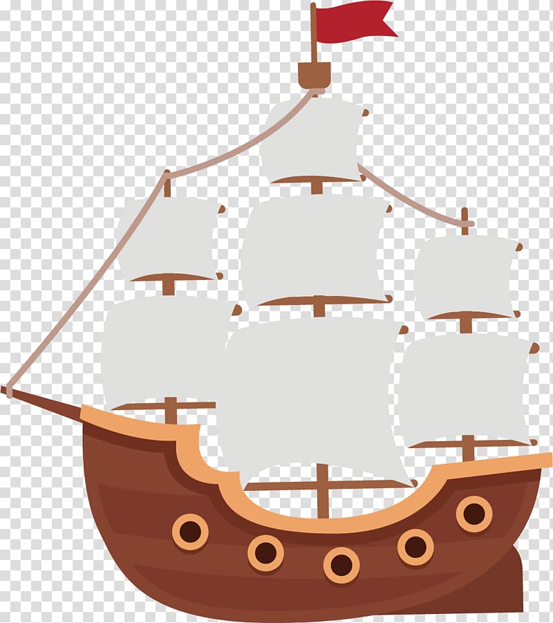 Caravel Piracy Boat Ship , Boat decorative pattern creative diagram transparent background PNG clipart