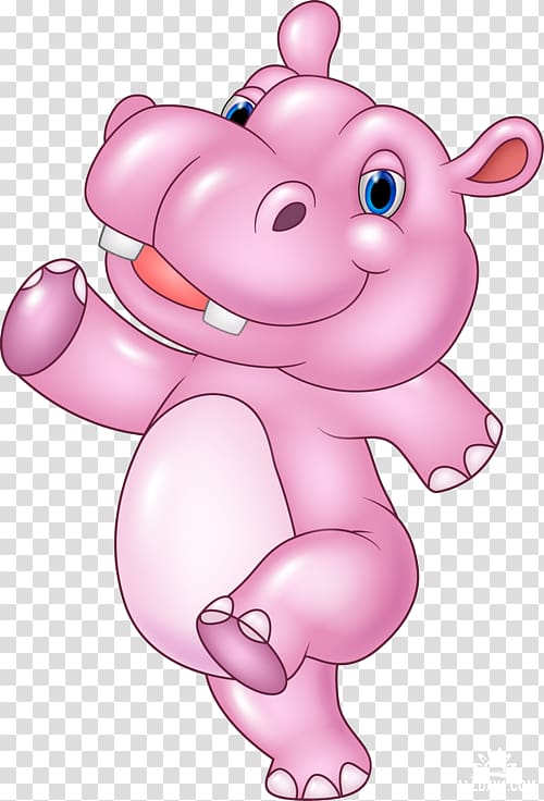 Hippopotamus Cartoon Drawing Comics, baby hippo transparent background PNG clipart