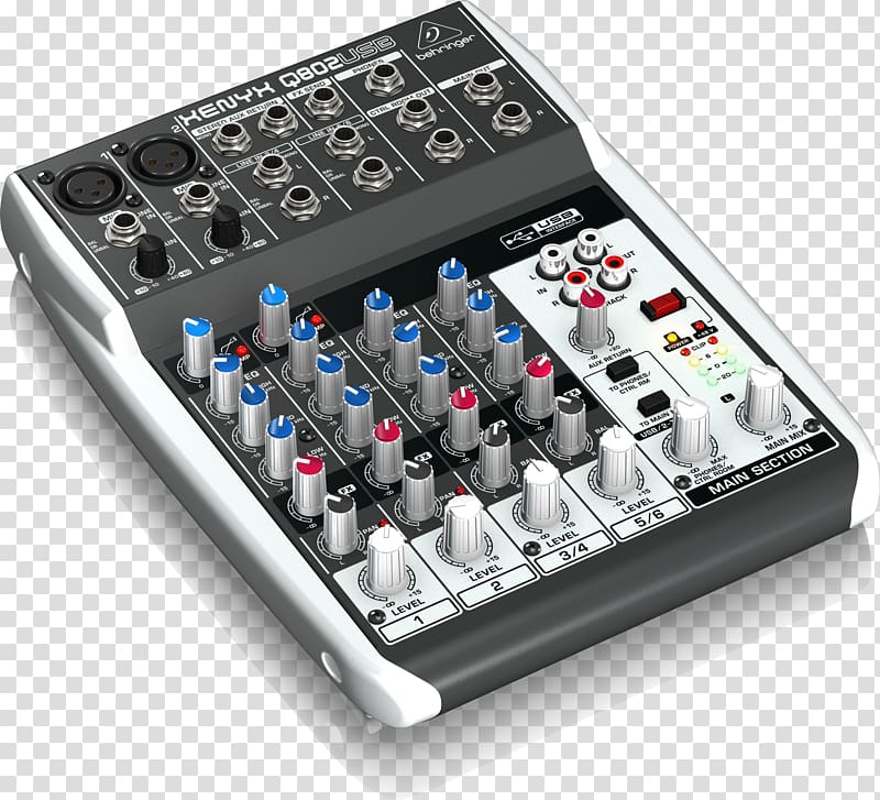 Microphone preamplifier Audio Mixers Behringer, mixer transparent background PNG clipart