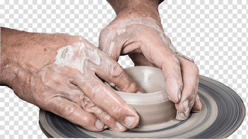 Pottery Potter\'s wheel Ceramic Hand Clay, hand transparent background PNG clipart