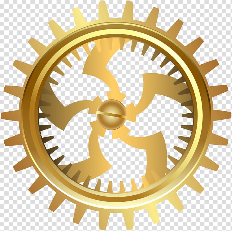 Gold Gear Company , gold gears transparent background PNG clipart