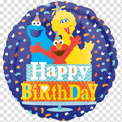 Elmo Big Bird Sesame Place Cookie Monster Balloon, balloon transparent background PNG clipart