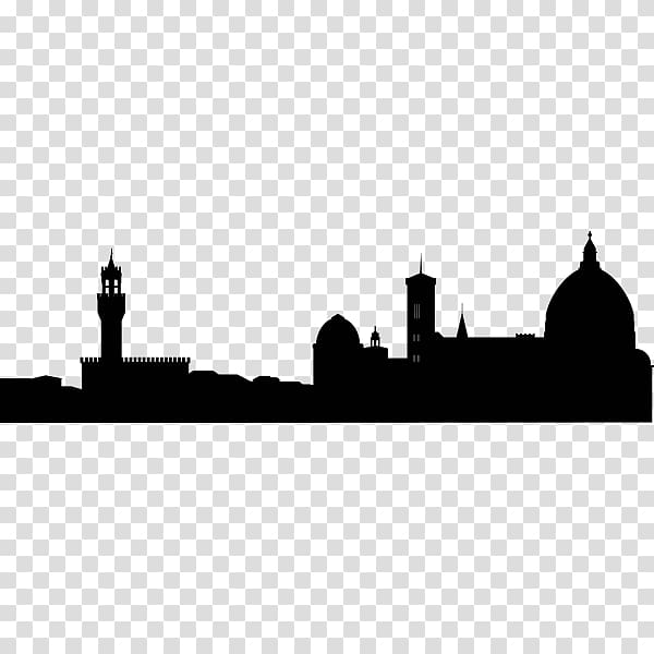 Florence Skyline Wall decal Sticker, Silhouette transparent background PNG clipart