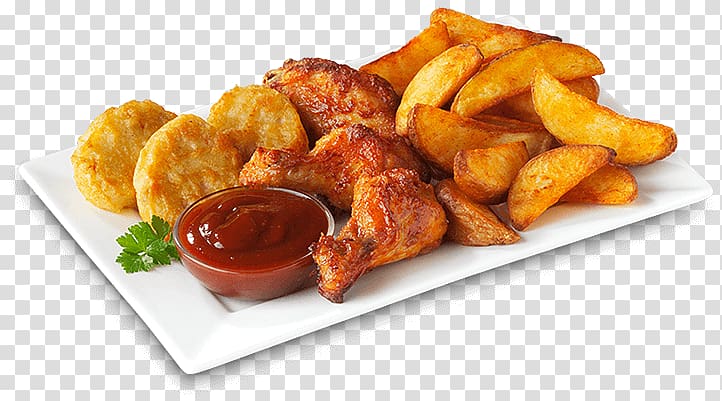 French fries Taco Full breakfast Chicken and chips, Finger Food transparent background PNG clipart