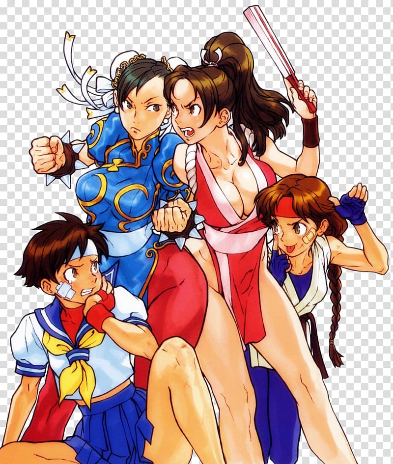 Capcom vs. SNK 2 Chun-Li Sakura Kasugano Capcom vs. SNK: Millennium Fight 2000 Cammy, fighting transparent background PNG clipart