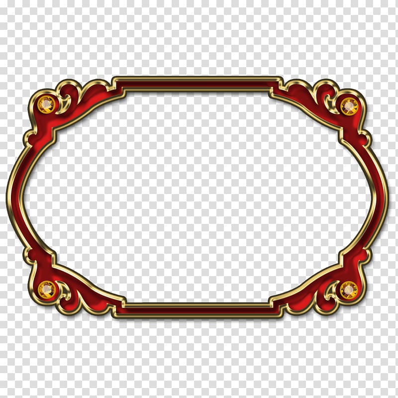 red and gold frame , Islamic art Ramadan , red frame transparent background PNG clipart