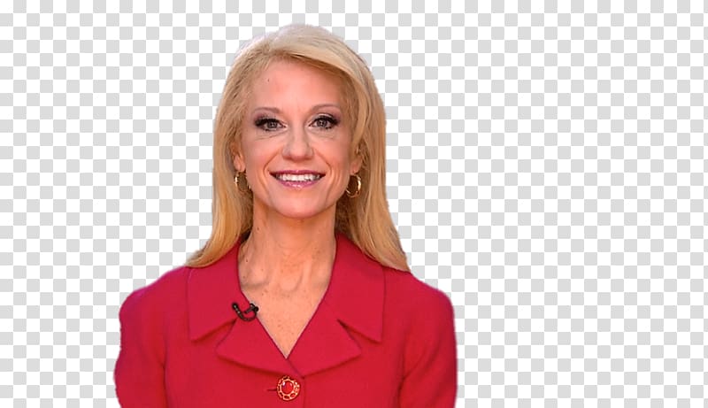 blonde haired woman wearing red top, Kellyanne Conway Smiling transparent background PNG clipart