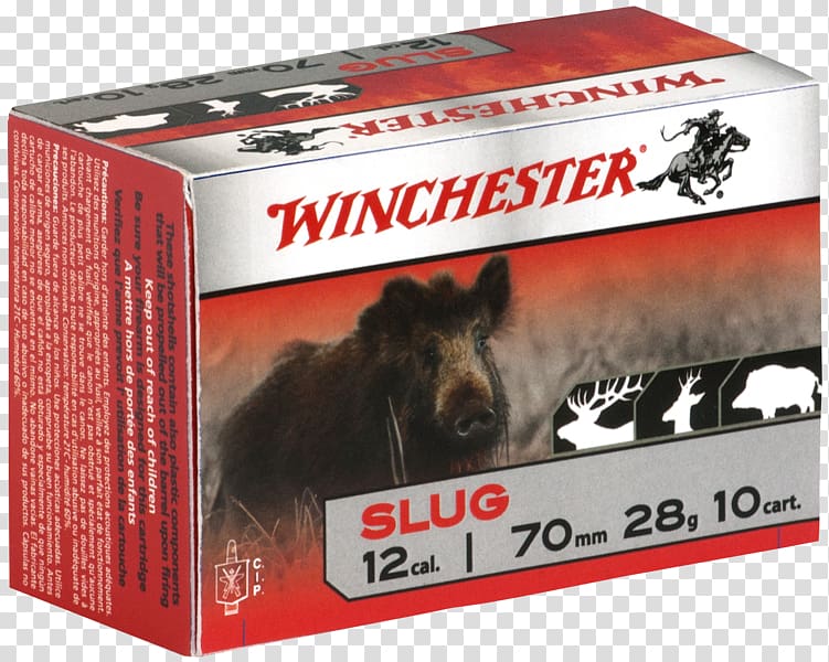Shotgun shell Winchester Repeating Arms Company Shotgun slug Caliber Ammunition, ammunition transparent background PNG clipart