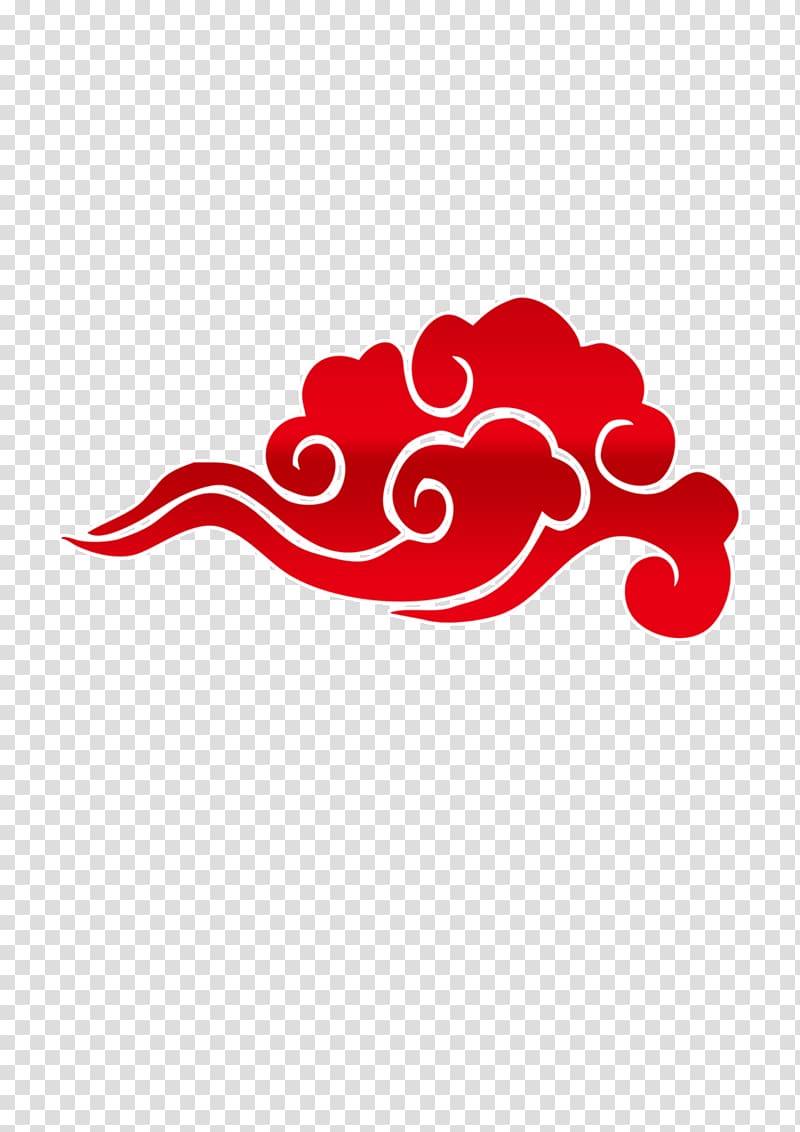 China Paper Chinese New Year, Cartoon clouds clouds transparent background PNG clipart