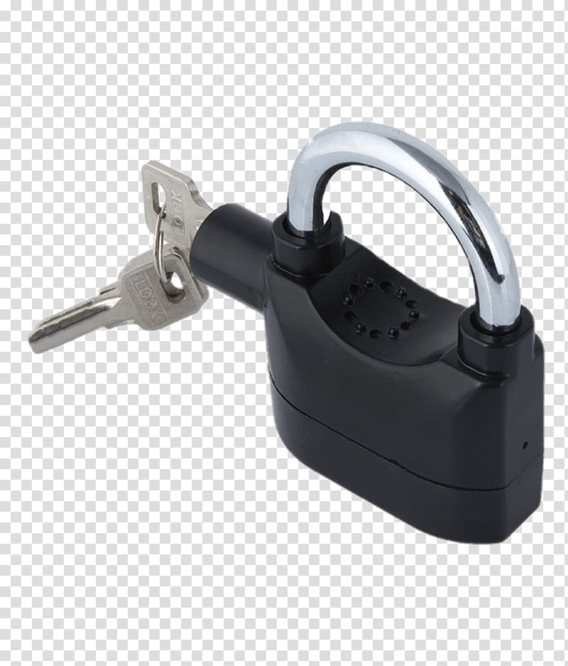 black and grey padlock, Anti Theft Siren Lock transparent background PNG clipart