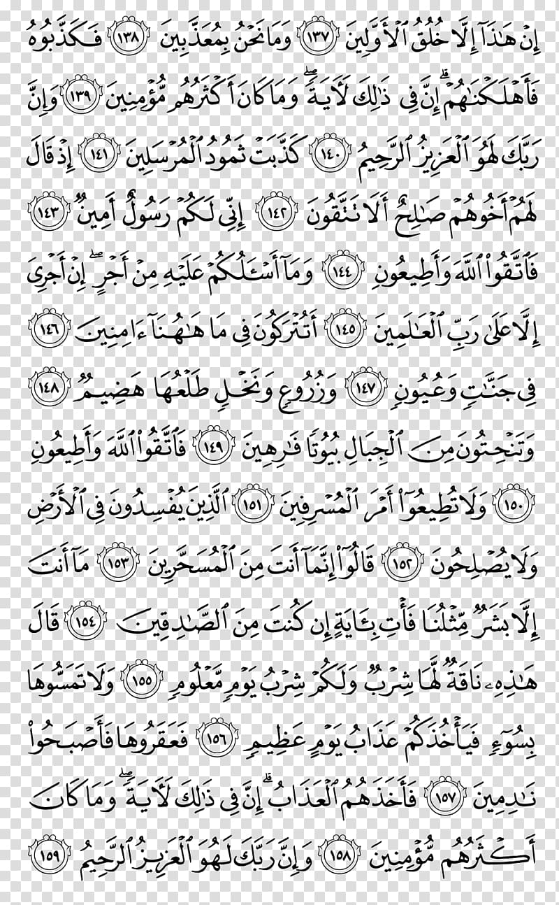 Quran Medina Surah Mus\'haf Ash-Shu\'ara, quran kareem transparent background PNG clipart