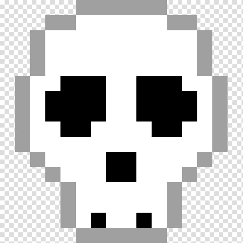 Pixel art Skull Bone, skull transparent background PNG clipart