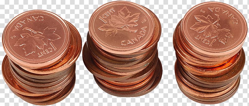 Money Copper, Stacked coins transparent background PNG clipart