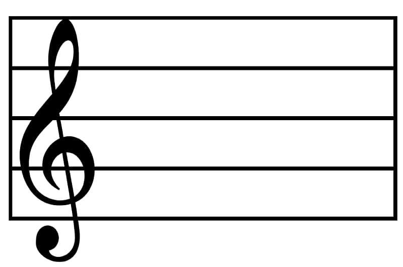 music notes on staff clipart