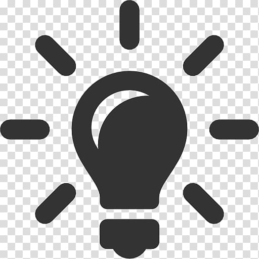 light bulb illustration, Computer Icons Idea Incandescent light bulb , Black Idea Icon transparent background PNG clipart