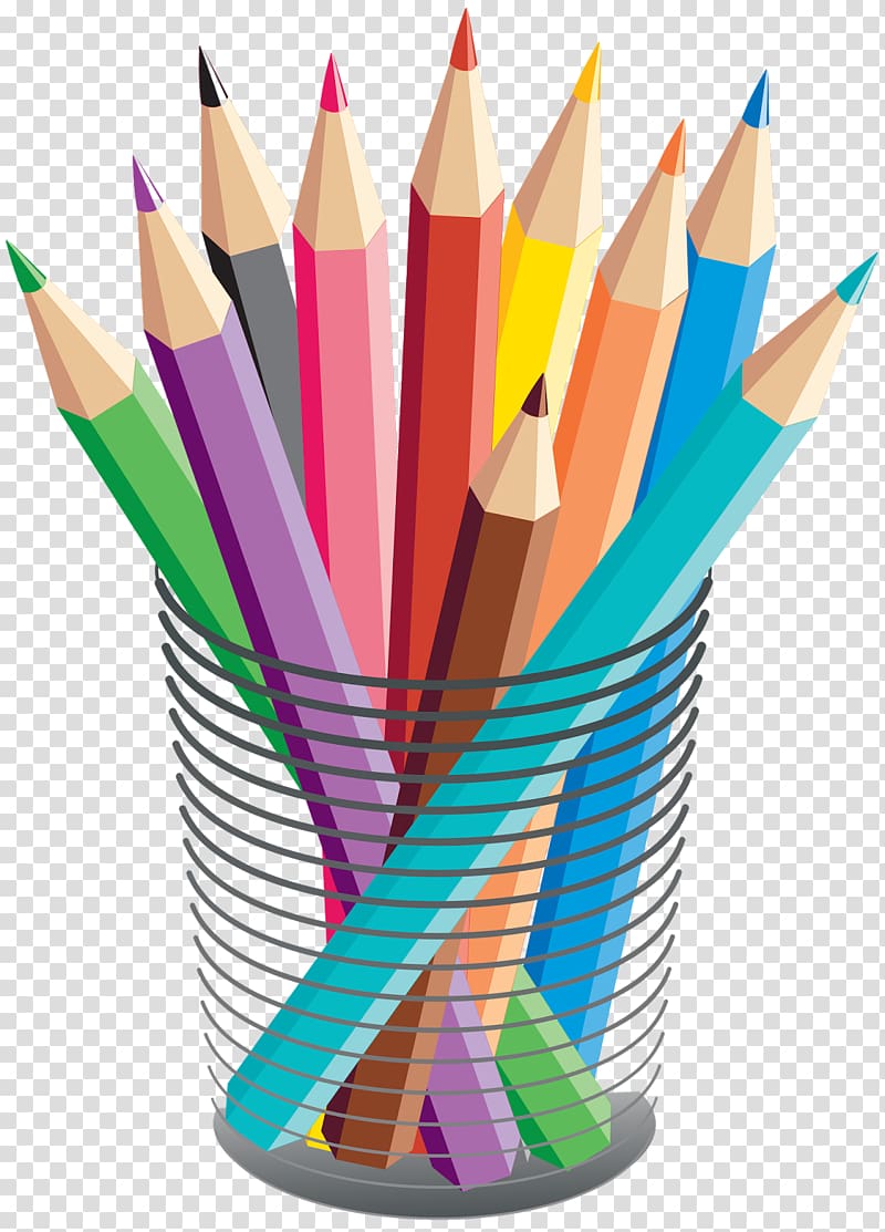 assorted color pencils , Colored pencil Drawing Crayon, stationary transparent background PNG clipart