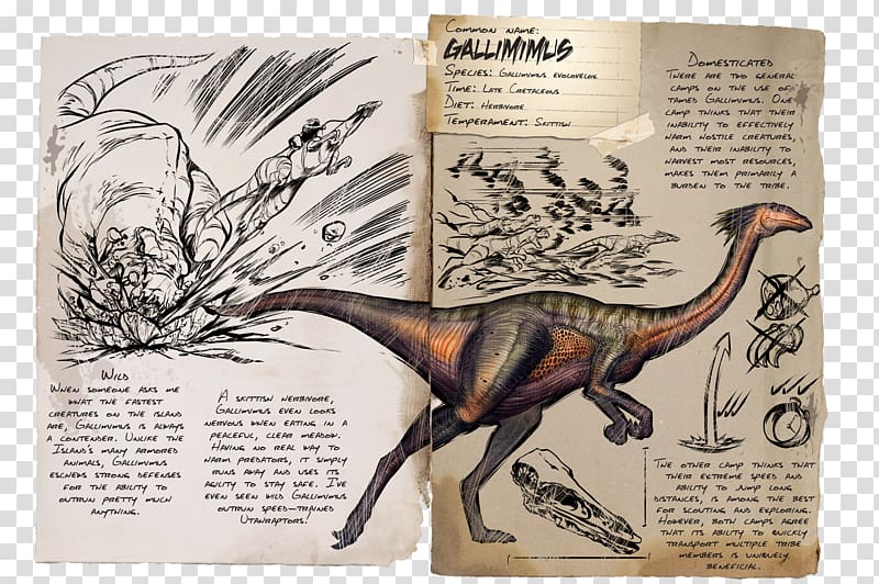 ARK: Survival Evolved Gallimimus Dinosaur Pegomastax Pteranodon, noah\'s ark transparent background PNG clipart