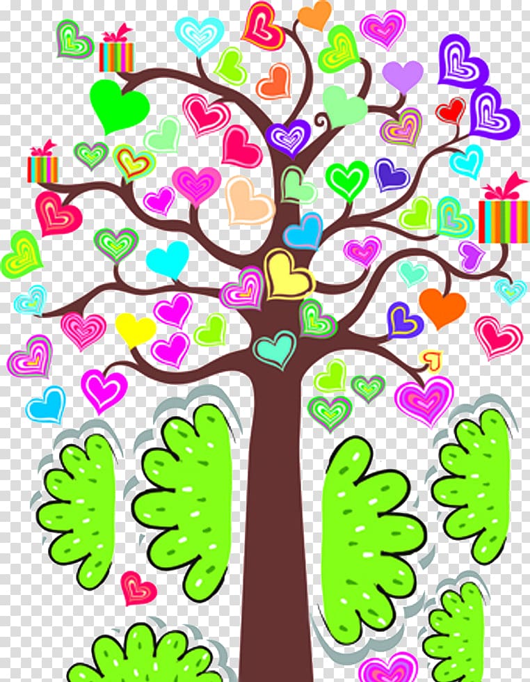 Tree , Creative children painting wishing tree transparent background PNG clipart
