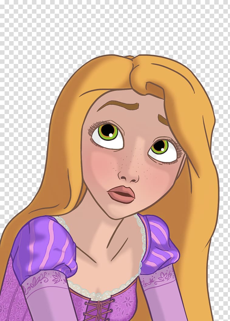 Drawing Cheek Cartoon Forehead, rapunzel mermaid transparent background PNG clipart