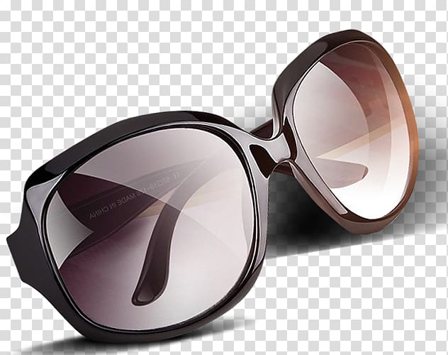 Goggles Sunglasses Brown, A pair of sunglasses transparent background PNG clipart