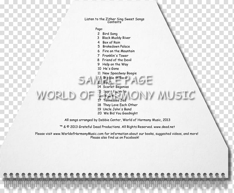 Sheet Music Harmony Zither Song book, sheet music transparent background PNG clipart