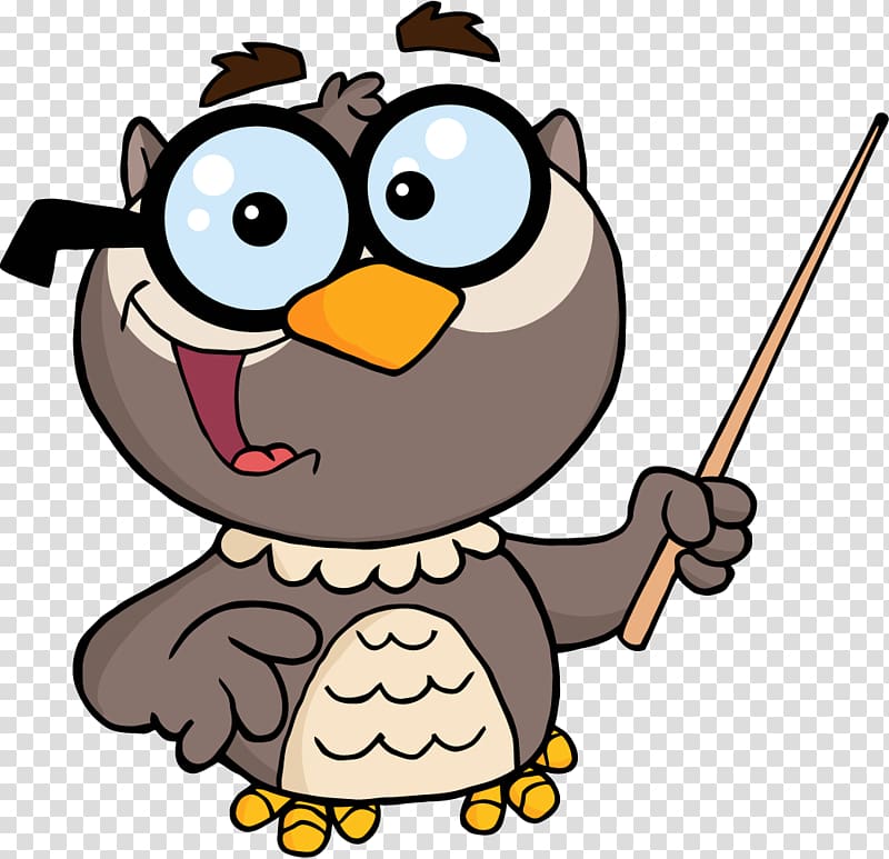 Teacher Owl , cartoon teacher transparent background PNG clipart
