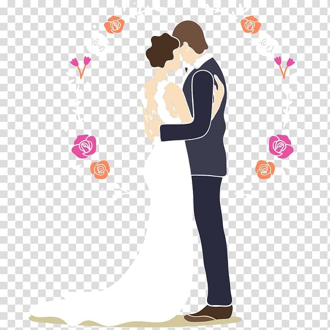 Drawing Euclidean Dating couple, Wedding Dress transparent background PNG clipart