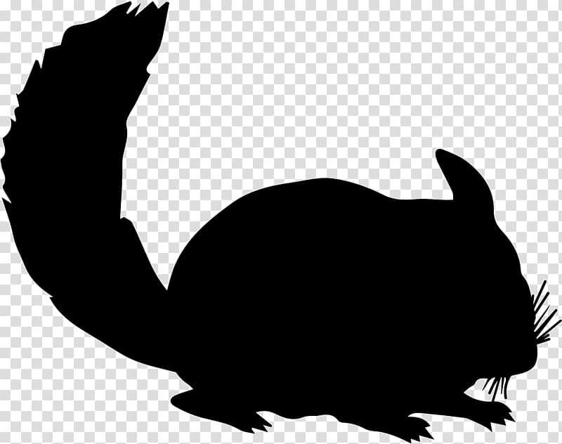 Chinchilla Silhouette Rodent Rex rabbit, Silhouette transparent background PNG clipart
