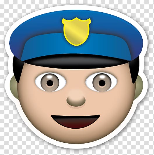 The Emoji Movie Police officer Sticker, policeman transparent background PNG clipart