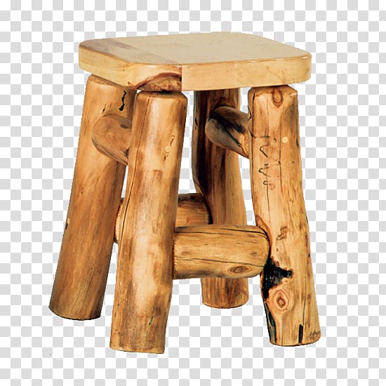 Footstool Log furniture, log stool transparent background PNG clipart