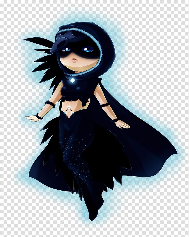 Black hair Character Figurine Fiction, zina transparent background PNG clipart