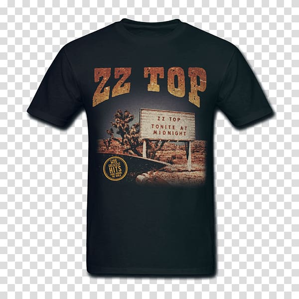 ZZ Top T-shirt Greatest Hits Music Album, T-shirt transparent background PNG clipart