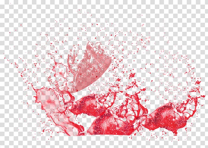 red juice splash effect transparent background PNG clipart