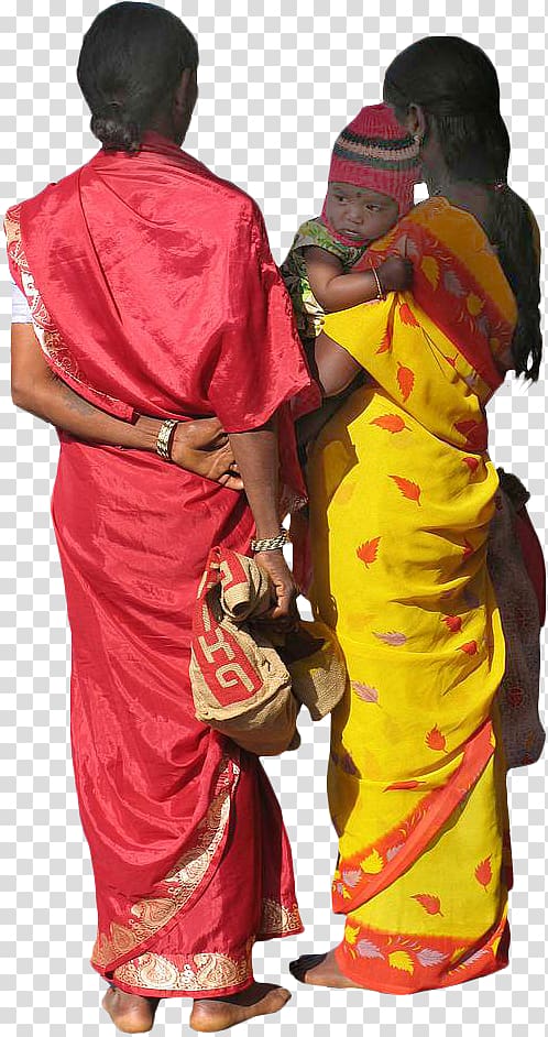 Indian people Yellow Sari Women in India, Xt transparent background PNG clipart