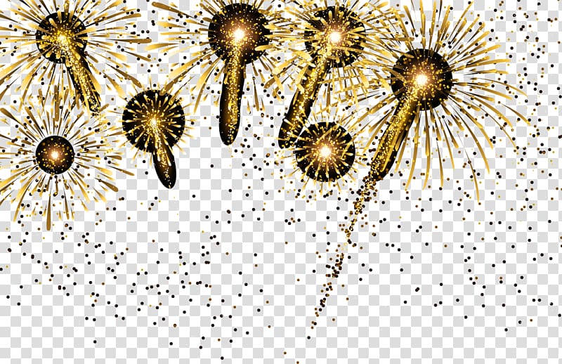 Light Adobe Fireworks, Golden sparkle fireworks transparent background PNG clipart