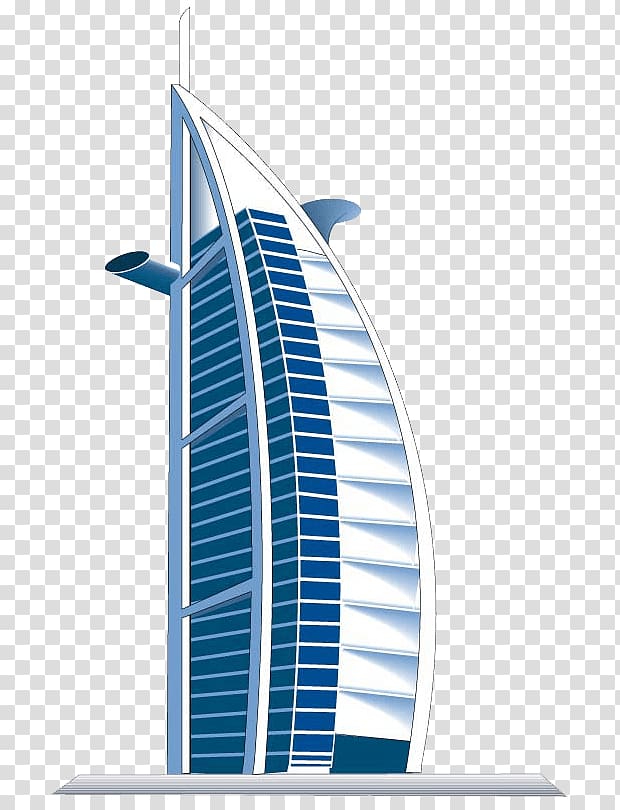 Burj Al Arab illustration, Burj Khalifa Hotel transparent background PNG clipart