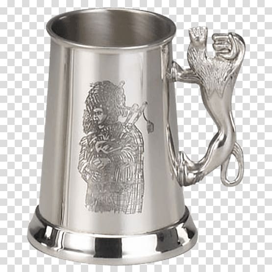 Mug Tankard Pewter Silver Handle, mug transparent background PNG clipart