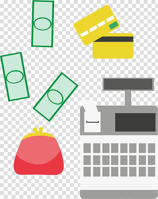 Money , Supermarket wallet bank card credit card machine transparent background PNG clipart