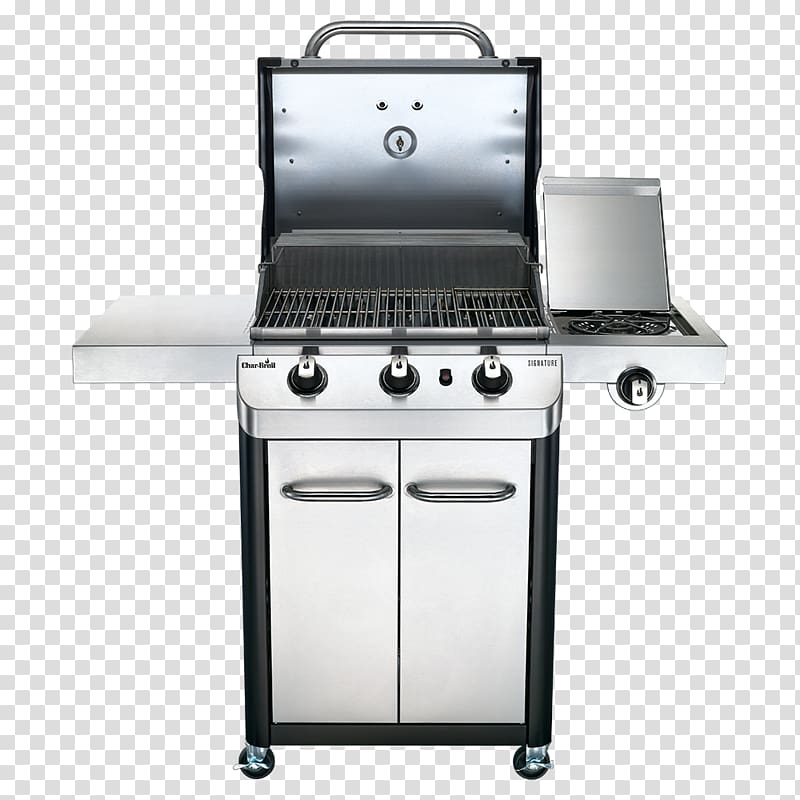 Barbecue Char-Broil Signature 4 Burner Gas Grill Propane Grilling, grill cart model transparent background PNG clipart