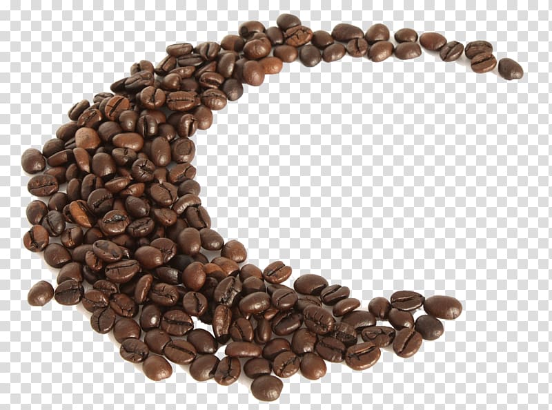coffee beans forming crescent moon, Coffee bean Espresso Quotation Caffeinated drink, coffee beans transparent background PNG clipart