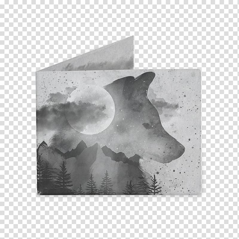 Gray wolf Supermoon January 2018 lunar eclipse Full moon, the wolf and the moon transparent background PNG clipart