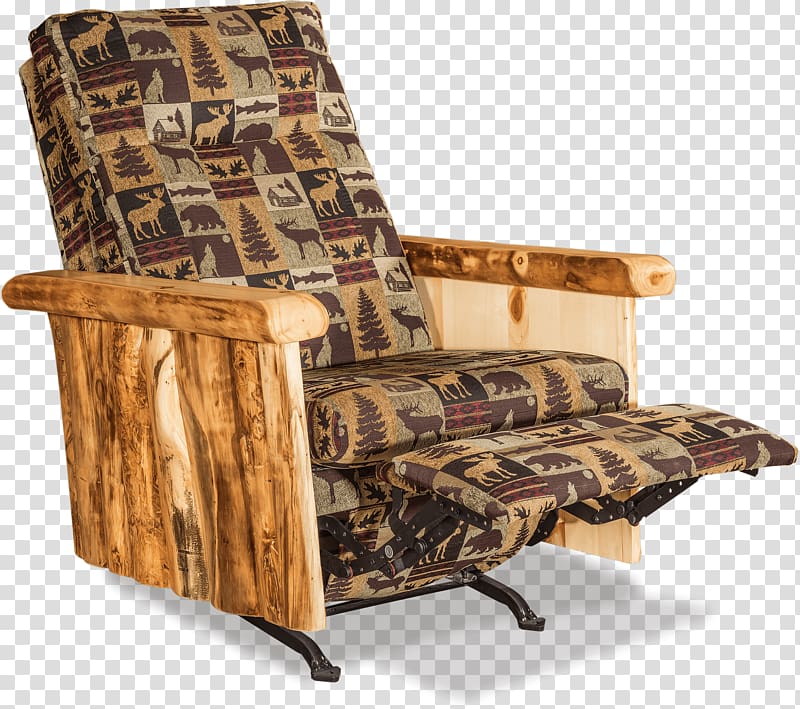 Recliner Aspen Log furniture Wood, log tables transparent background PNG clipart